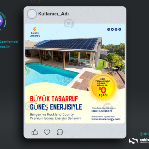 Fotovoltaik Sosyal Medya Reklamları İçin Yaratıcı Şablonlar