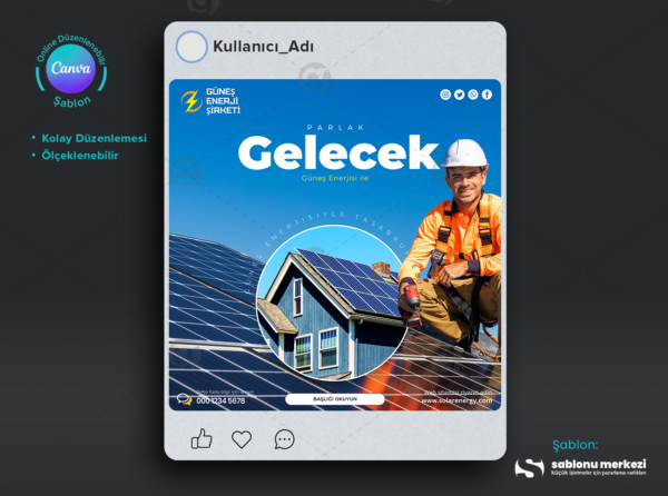 Güneş Enerjisi Facebook Reklam Tasarımları