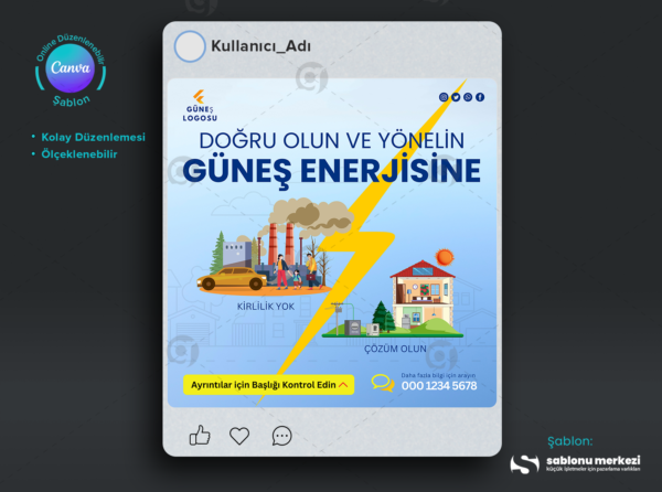 Güneş Enerjisi İçin Etkileyici Facebook Gönderi Tasarımları