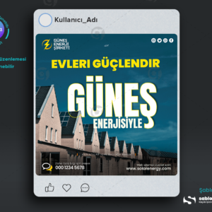 Güneş Enerjisi Instagram Reklamları İçin Modern Tasarımlar