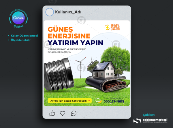 Güneş Enerjisi Pazarlama Kampanyaları İçin Sosyal Medya Tasarımları