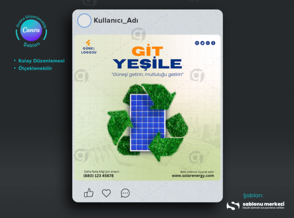 Güneş Enerjisi Pazarlaması İçin Çarpıcı Sosyal Medya Tasarımları