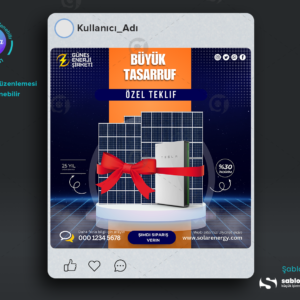Güneş Enerjisi Reklamcılığı İçin Çarpıcı Gönderi Şablonları