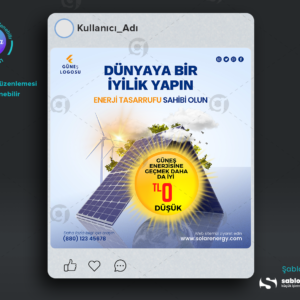 Güneş Paneli Reklamcılığı İçin Çekici Grafik Tasarımları