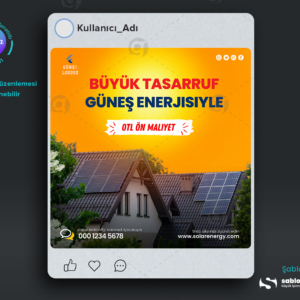 Instagram’da Güneş Paneli Reklamları İçin Özel Grafik Tasarımlar