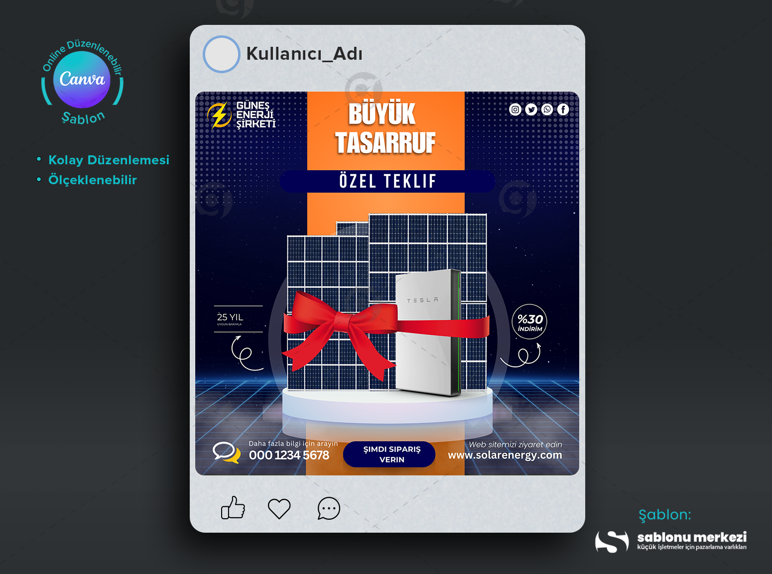 Gunes Enerjisi Reklamciligi Icin Carpici Gonderi Sablonlari.png