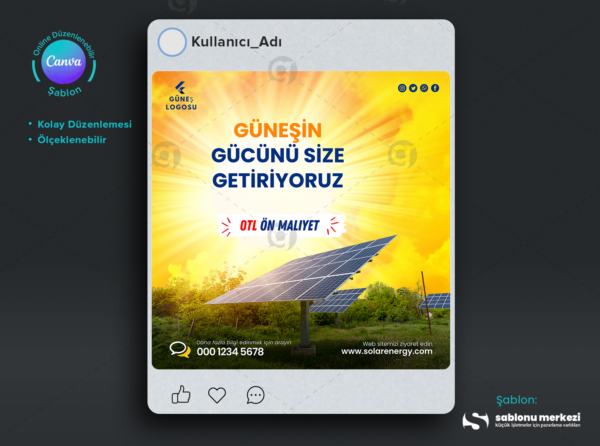 Gunes Paneli Icin Kreatif Sosyal Medya Gonderi Sablonlari.png